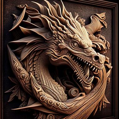 3D model dragon 3d print (STL)